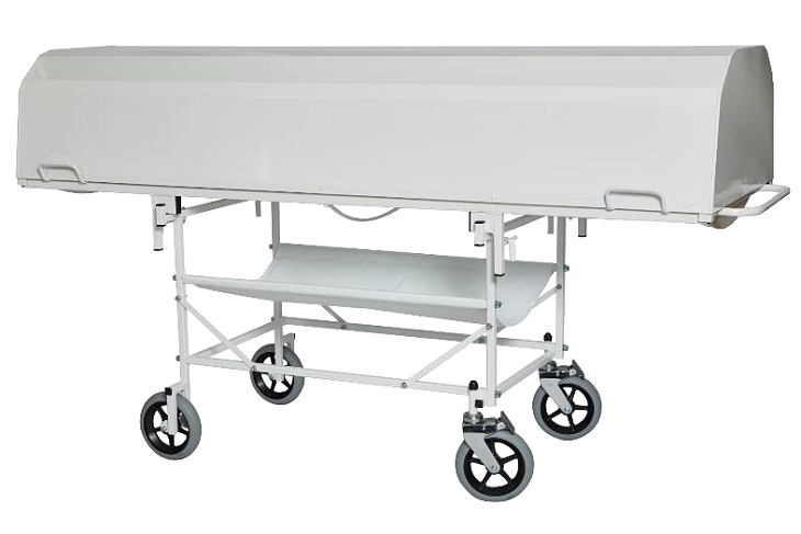 Přepravní vozík na zemřelé s nosítky a krytem