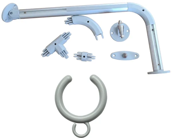 Jednotlivé konstrukční a spojovací díly jako rohový oblouk, T spojka a další